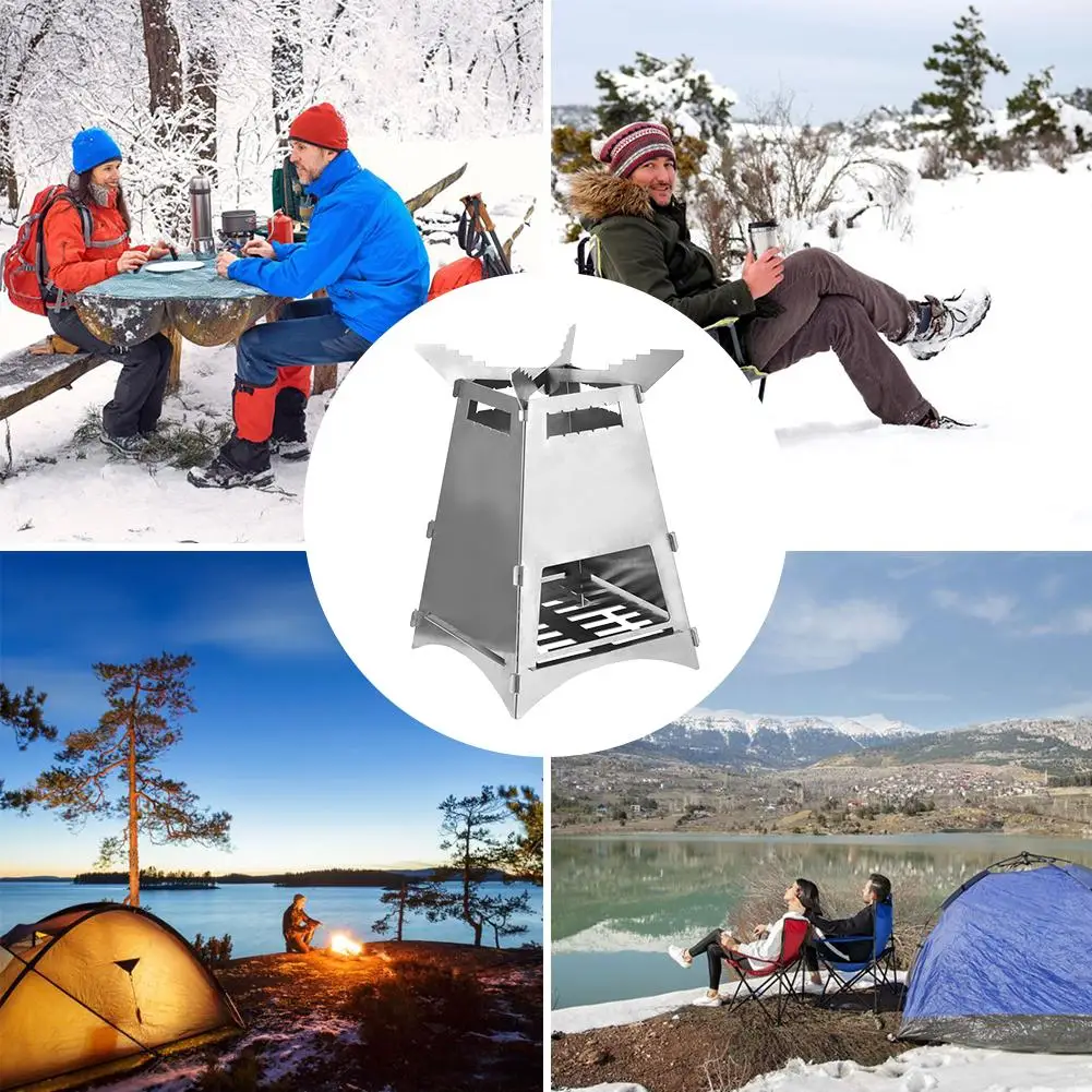 Portable Foldable Fire Pit Collapsible Stainless Steel Durable Heater Wood Burning Stove Outdoor Hiking Picnic BBQ Cooking Oven
Portable Foldable Fire Pit Collapsible Stainless Steel Durable Heater Wood Burning Stove Outdoor Hiking Picnic BBQ Cooking Oven