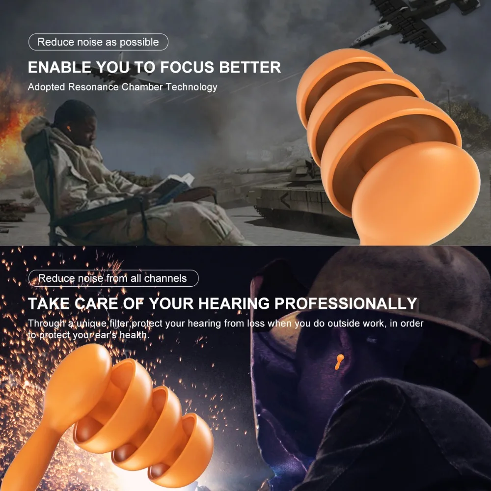 2 Pairs/Pack Anti-Noise Ear Plug Sound Insulation Ear Protection Earplugs Sleeping Plugs Waterproof Silicone Swim Earplugs Soft
2 Pairs/Pack Anti-Noise Ear Plug Sound Insulation Ear Protection Earplugs Sleeping Plugs Waterproof Silicone Swim Earplugs Soft