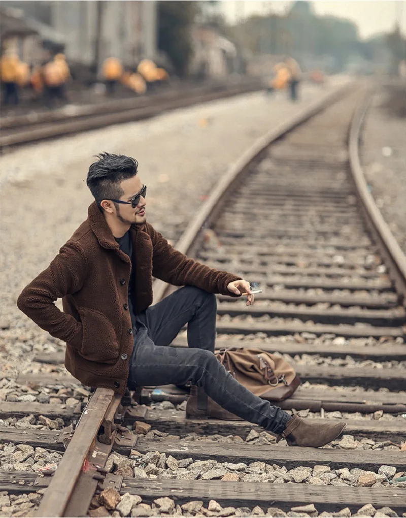 Зимняя куртка, теплое шерстяное мужское модное пальто
Зимняя куртка, теплое шерстяное мужское модное пальто