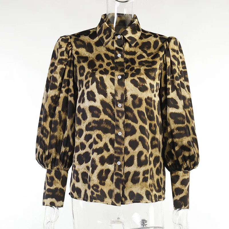 Fall Winter Women Blouse Leopard Print Lantern Sleeve Shirts Button Up Casual Womens Shirts Missnight 2021 
Fall Winter Women Blouse Leopard Print Lantern Sleeve Shirts Button Up Casual Womens Shirts Missnight 2021