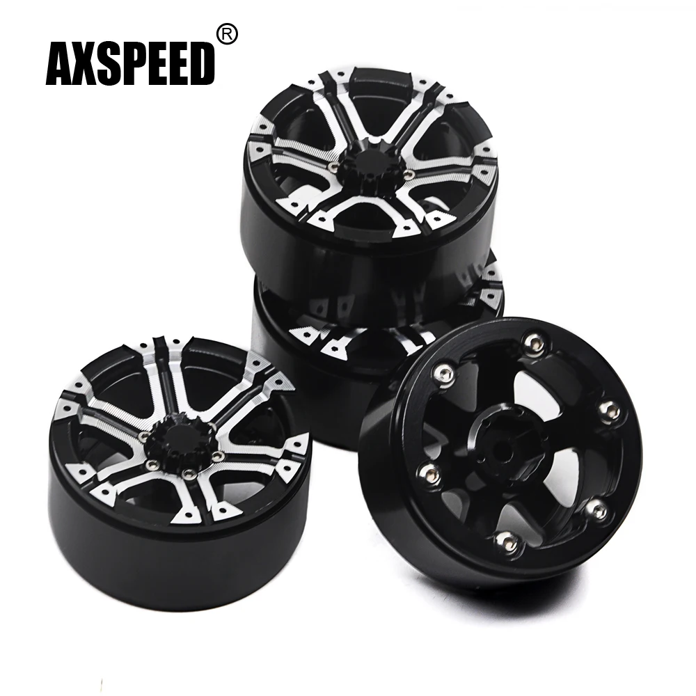 Колесные диски на гусеничном ходу AXSPEED 4 шт./лот RC 1 9 из сплава Beadlock для 1:10