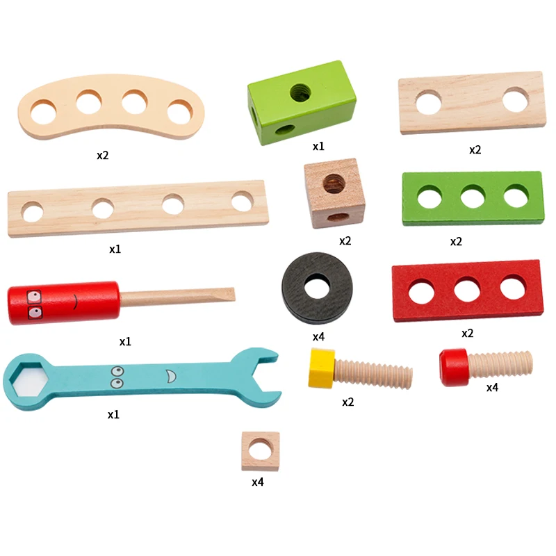 Screwing Blocks Tool set Nut Fittings Combination Toy 28pcs Assembly Disassembly Car Model Building Kits Wooden Toys Baby Gift
Screwing Blocks Tool set Nut Fittings Combination Toy 28pcs Assembly Disassembly Car Model Building Kits Wooden Toys Baby Gift