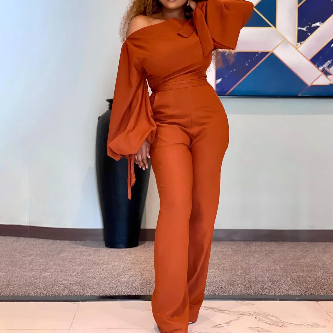European and American Women's Clothing off-the-Shoulder Casual High Waist African plus Size Wide Legs jumpsuit women fashion
European and American Women's Clothing off-the-Shoulder Casual High Waist African plus Size Wide Legs jumpsuit women fashion