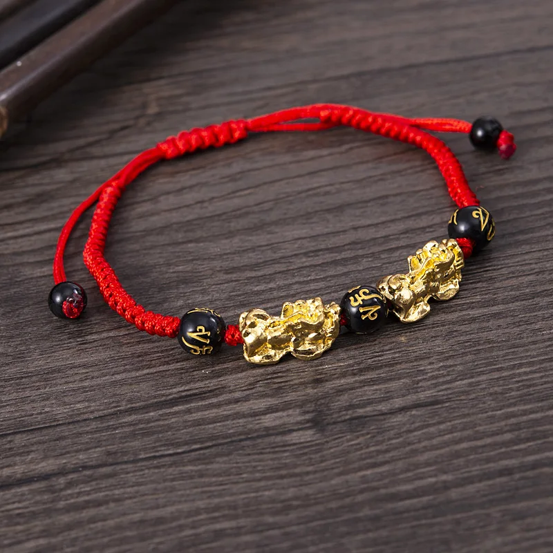 Red rope double PI xiu bonded meaning connected bracelet hand braided benming year hand rope
Red rope double PI xiu bonded meaning connected bracelet hand braided benming year hand rope
