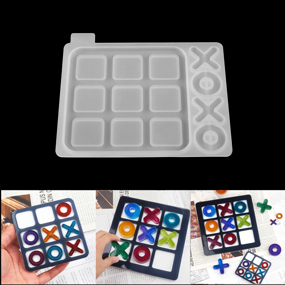 1 Big Tic Tac Toe OX Chess Game Transparent Silicone Casting Mold For DIY UV Epoxy Resin Crafts Handmade Jewelry Making Tools
1 Big Tic Tac Toe OX Chess Game Transparent Silicone Casting Mold For DIY UV Epoxy Resin Crafts Handmade Jewelry Making Tools