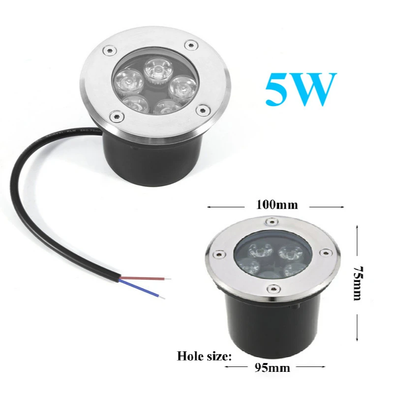 Outdoor Recessed Led Garden Ground Light IP65 Waterproof Underground lights Landscape Decoration 3W/5W/7W DC12V AC 85-265V Lamp | Освещение
