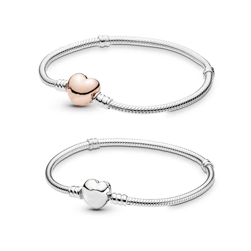 1pc High Quality Heart Shape Clasp Snake Chain Charm Bracelet Fit Brand Bracelets For Women Jewelry Gift Making
1pc High Quality Heart Shape Clasp Snake Chain Charm Bracelet Fit Brand Bracelets For Women Jewelry Gift Making