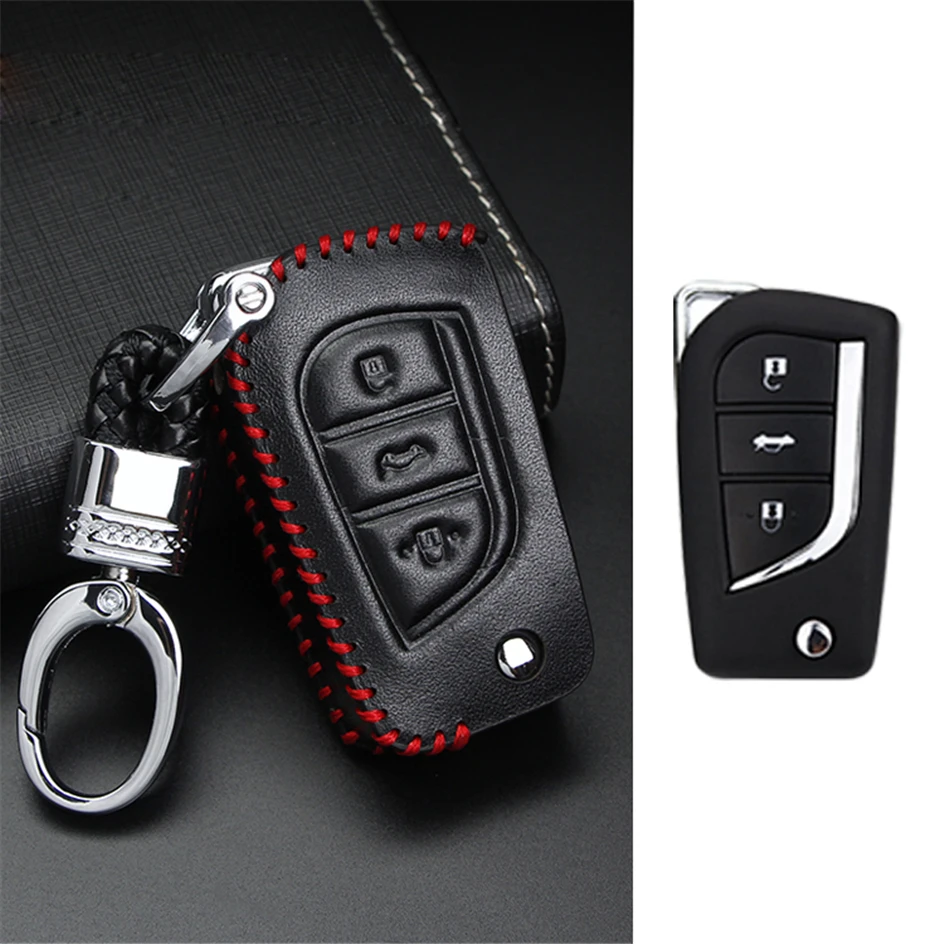 KUKAKEY New Arrival Leather Car Key Cover Case For Toyota Auto Key Bag Shell Skin Car Accessories For Toyota Avensis Corolla
KUKAKEY New Arrival Leather Car Key Cover Case For Toyota Auto Key Bag Shell Skin Car Accessories For Toyota Avensis Corolla