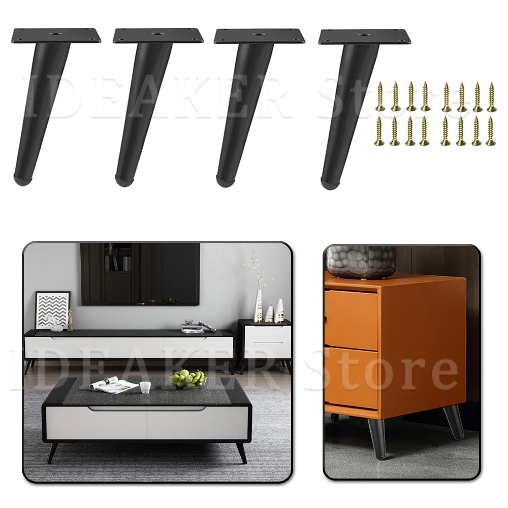 4PCS Metal Furniture Legs Feet Iron Golden Black Oblique Table Sofa Cabinet Table Foot 12/15/17/20/25/30/36/38/42cm Height
4PCS Metal Furniture Legs Feet Iron Golden Black Oblique Table Sofa Cabinet Table Foot 12/15/17/20/25/30/36/38/42cm Height