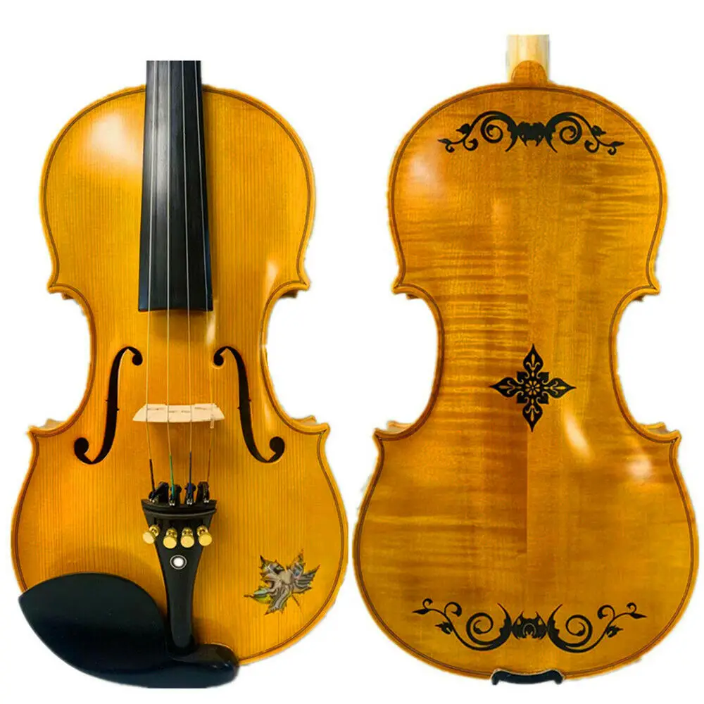 Фото Strad style Song Maestro рисунок/инкрустация 4/4 огромный и мощный звук #14777|4/4 violin|brand violinviolins
