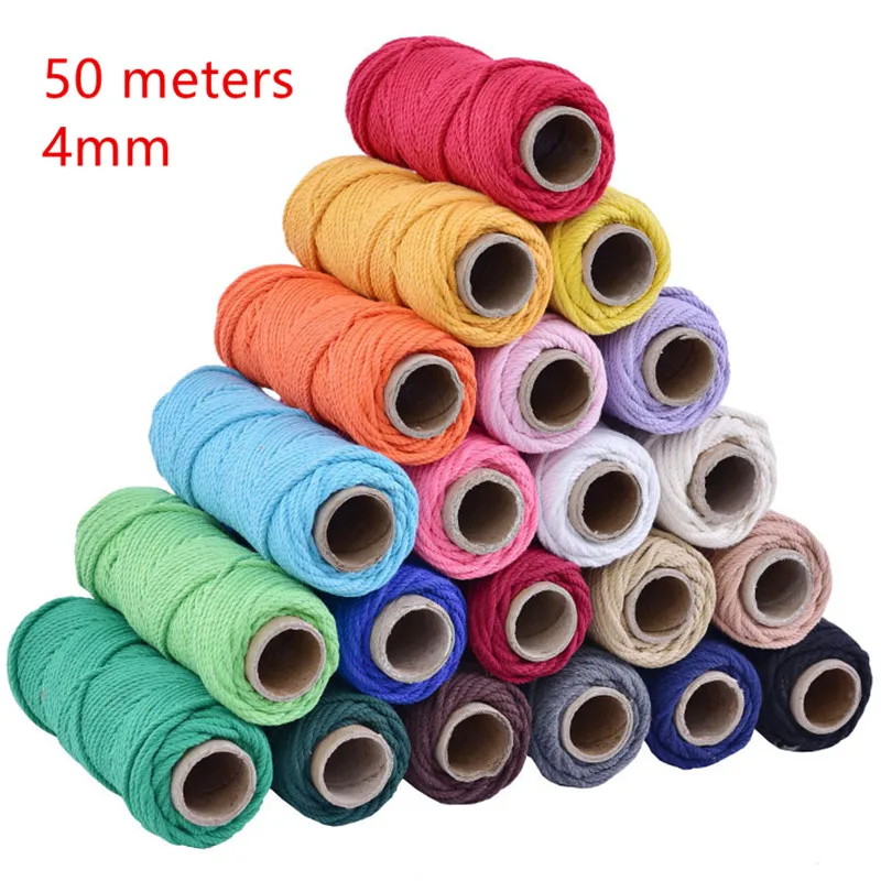 4mm Color Cotton Rope Diy Hand-Knitted Thick Cotton Rope Tapestry Rope Binding Rope Decorative Rope Macrame Cord String Thread
4mm Color Cotton Rope Diy Hand-Knitted Thick Cotton Rope Tapestry Rope Binding Rope Decorative Rope Macrame Cord String Thread