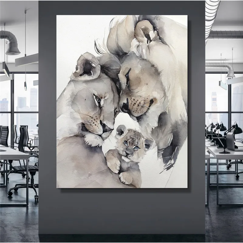 Nordic Style Animal Canvas Art Tableau Mural Happy Family of Lions Canvas Painting Posters and Print Wall Art Pictures Home
Nordic Style Animal Canvas Art Tableau Mural Happy Family of Lions Canvas Painting Posters and Print Wall Art Pictures Home