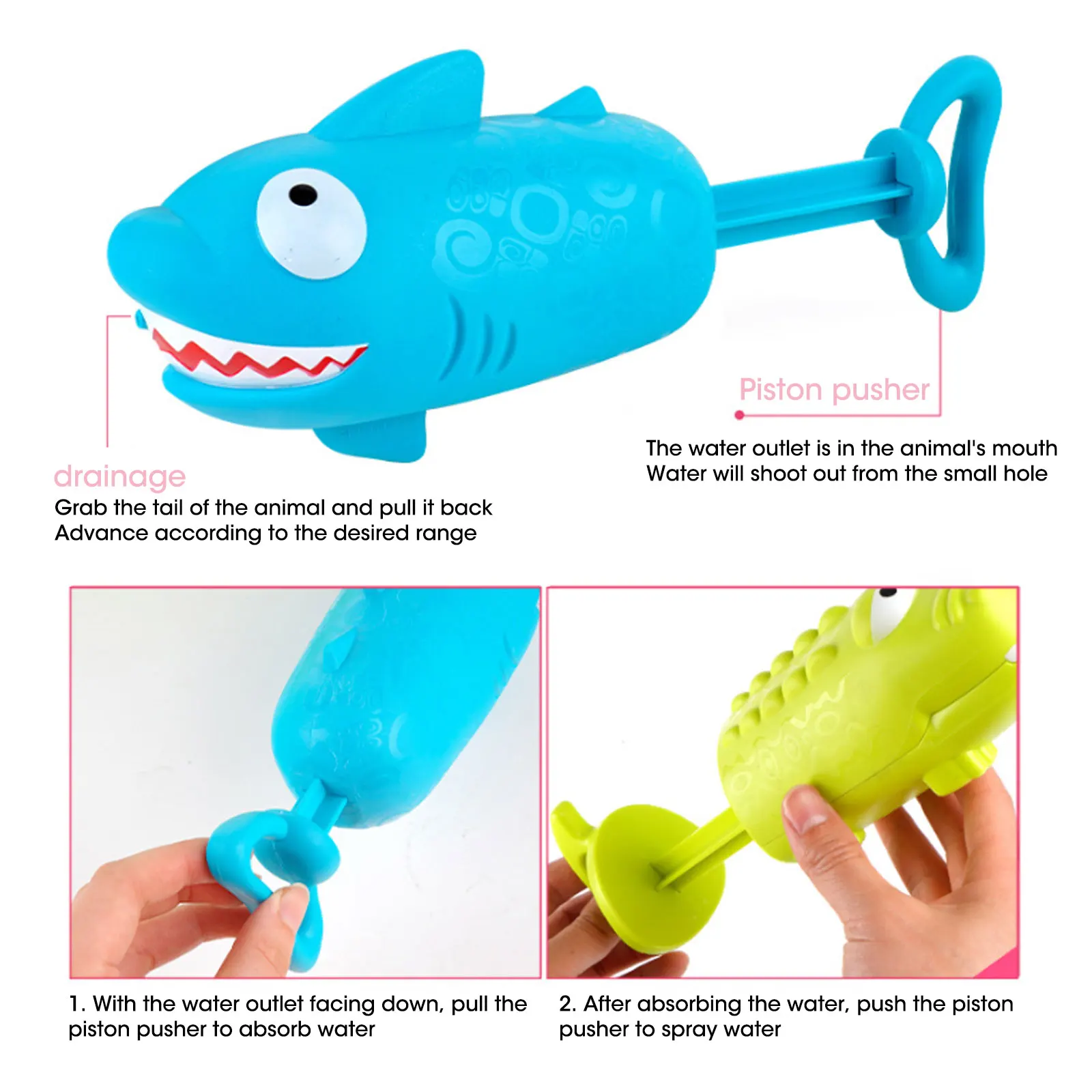 Children's Water Kids Animal Guns Toys Shooter Guns Summer Swimming Cute Crocodile Shark Piglet Squirt Boys Girls Bathing Toy
Children's Water Kids Animal Guns Toys Shooter Guns Summer Swimming Cute Crocodile Shark Piglet Squirt Boys Girls Bathing Toy