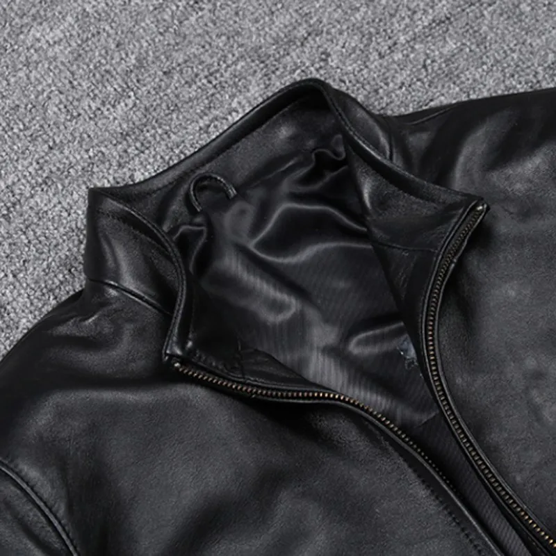 Mens Motorcycle Leather Jacket Stand Collar Slim Fit Business Man Classic Sheepskin Genuine Leather Jacket Plus Size 6XL Coat
Mens Motorcycle Leather Jacket Stand Collar Slim Fit Business Man Classic Sheepskin Genuine Leather Jacket Plus Size 6XL Coat