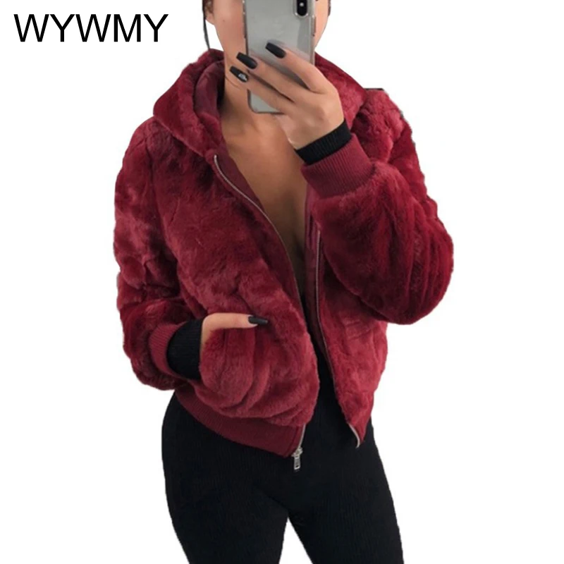 WYWMY Faux Fur Coat Women Hooded Jacket High Waist New Fashion Casual Slim Black Red Pink Faux Fur Jacket Fake Rabbit Fur Coats
WYWMY Faux Fur Coat Women Hooded Jacket High Waist New Fashion Casual Slim Black Red Pink Faux Fur Jacket Fake Rabbit Fur Coats