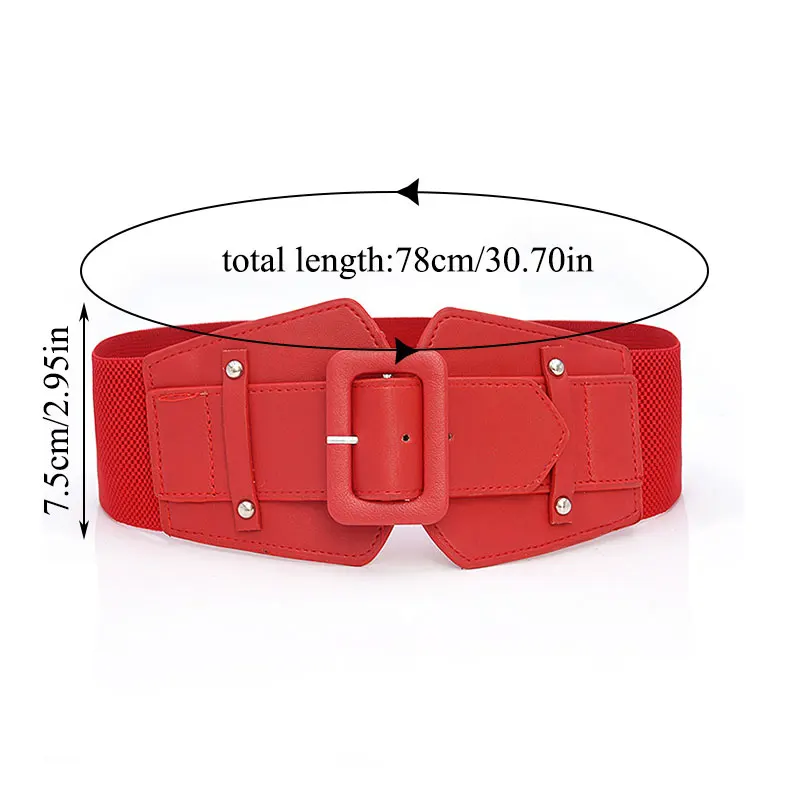 Cinch Waistband Solid Color Elastic Belt Women Belt PU Leather Ladies Cummerbund Dresses Coat Decorative Belt Ultra Wide
Cinch Waistband Solid Color Elastic Belt Women Belt PU Leather Ladies Cummerbund Dresses Coat Decorative Belt Ultra Wide