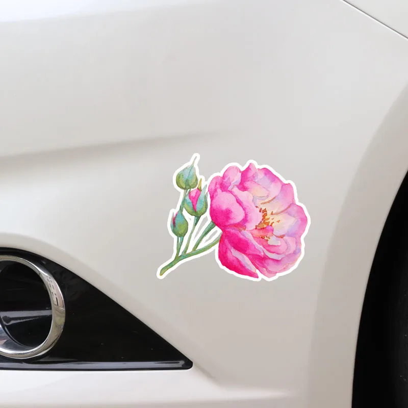 Автомобильные наклейки красивые цветы розовая роза Декор виниловые для Volkswagen Polo