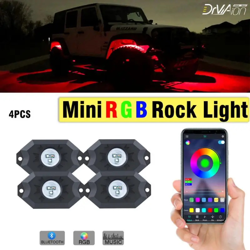 Car Decoration Lights A Tow Four LED RGB Light Chassis Lights Kit For Off-road ATV SUV Boat Motorcycle Wrangler Headlights
Car Decoration Lights A Tow Four LED RGB Light Chassis Lights Kit For Off-road ATV SUV Boat Motorcycle Wrangler Headlights