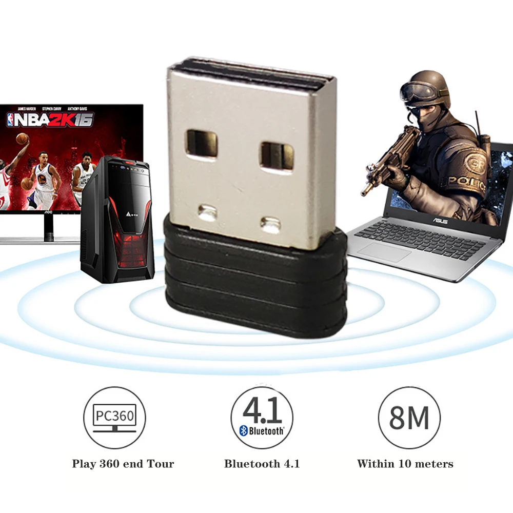 USB Bluetooth4.1 Adapter Transmitter Bluetooth Receiver Audio Bluetooth Dongle Wireless USB Adapter for Computer PC Laptop 
USB Bluetooth4.1 Adapter Transmitter Bluetooth Receiver Audio Bluetooth Dongle Wireless USB Adapter for Computer PC Laptop