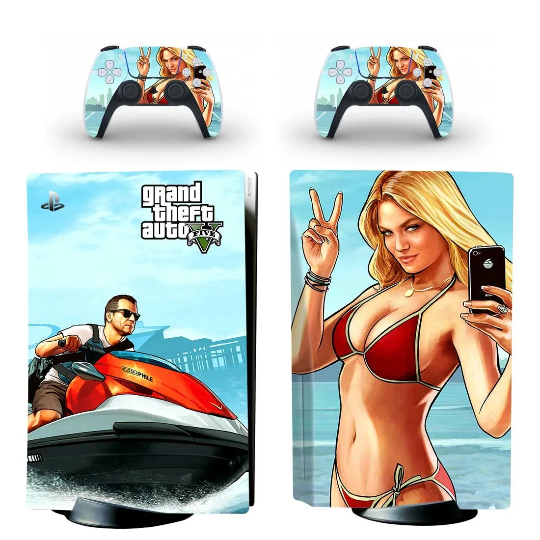 Стикеры Grand Theft Auto GTA PS5 для консоли PlayStation 5 и 2 контроллера | Электроника