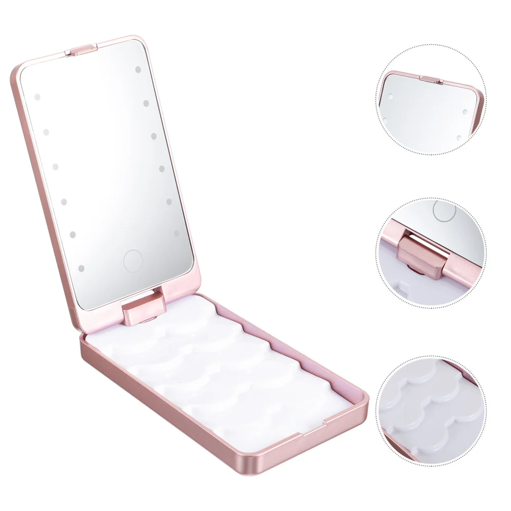 False Eyelash Holder Case Organizer Box Travel Case with Mirror and LED Light
False Eyelash Holder Case Organizer Box Travel Case with Mirror and LED Light