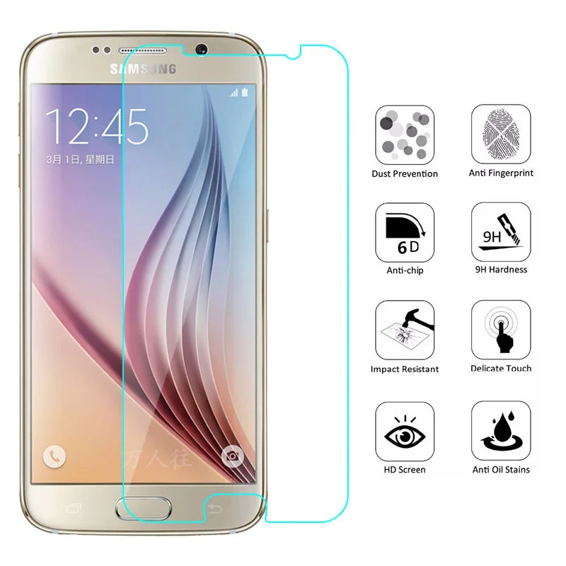 2.5D 9H закаленное стекло для Samsung Galaxy S6 S7 Защита экрана S5 S4 S3 Защитная