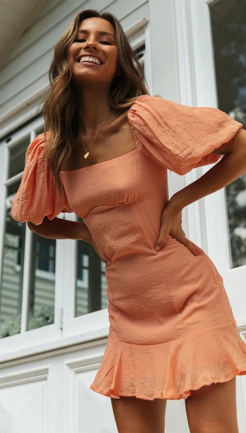 2021 Summer New Sexy Cute Puffy Short-sleeved Fitted Flared Mini Skirt Elegant Holiday Bohemian Sweet Dress Vestido De Mujer
2021 Summer New Sexy Cute Puffy Short-sleeved Fitted Flared Mini Skirt Elegant Holiday Bohemian Sweet Dress Vestido De Mujer