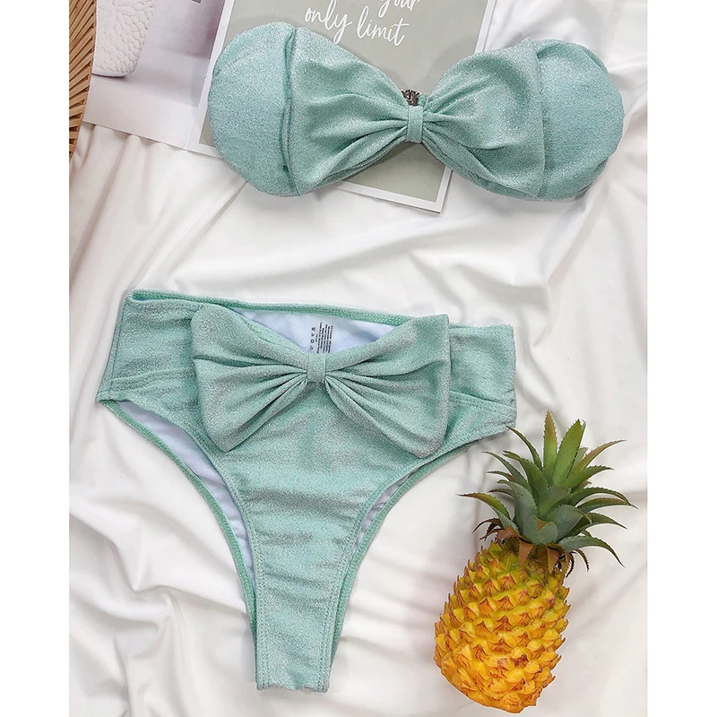 Sexy Bikinis 2020 Mujer Swimsuit Bandeau Swimwear Women High Waist Bikini Set Bather Swimming Beachwear for Bathing Suit Woman
Sexy Bikinis 2020 Mujer Swimsuit Bandeau Swimwear Women High Waist Bikini Set Bather Swimming Beachwear for Bathing Suit Woman