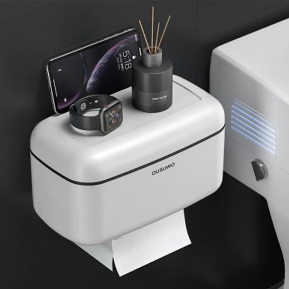 Toilet Paper Holder Multifunctional Waterproof Tissue Boxes Roll Paper Case Punch Free Bathroom Organizer With Phone Shelves
Toilet Paper Holder Multifunctional Waterproof Tissue Boxes Roll Paper Case Punch Free Bathroom Organizer With Phone Shelves