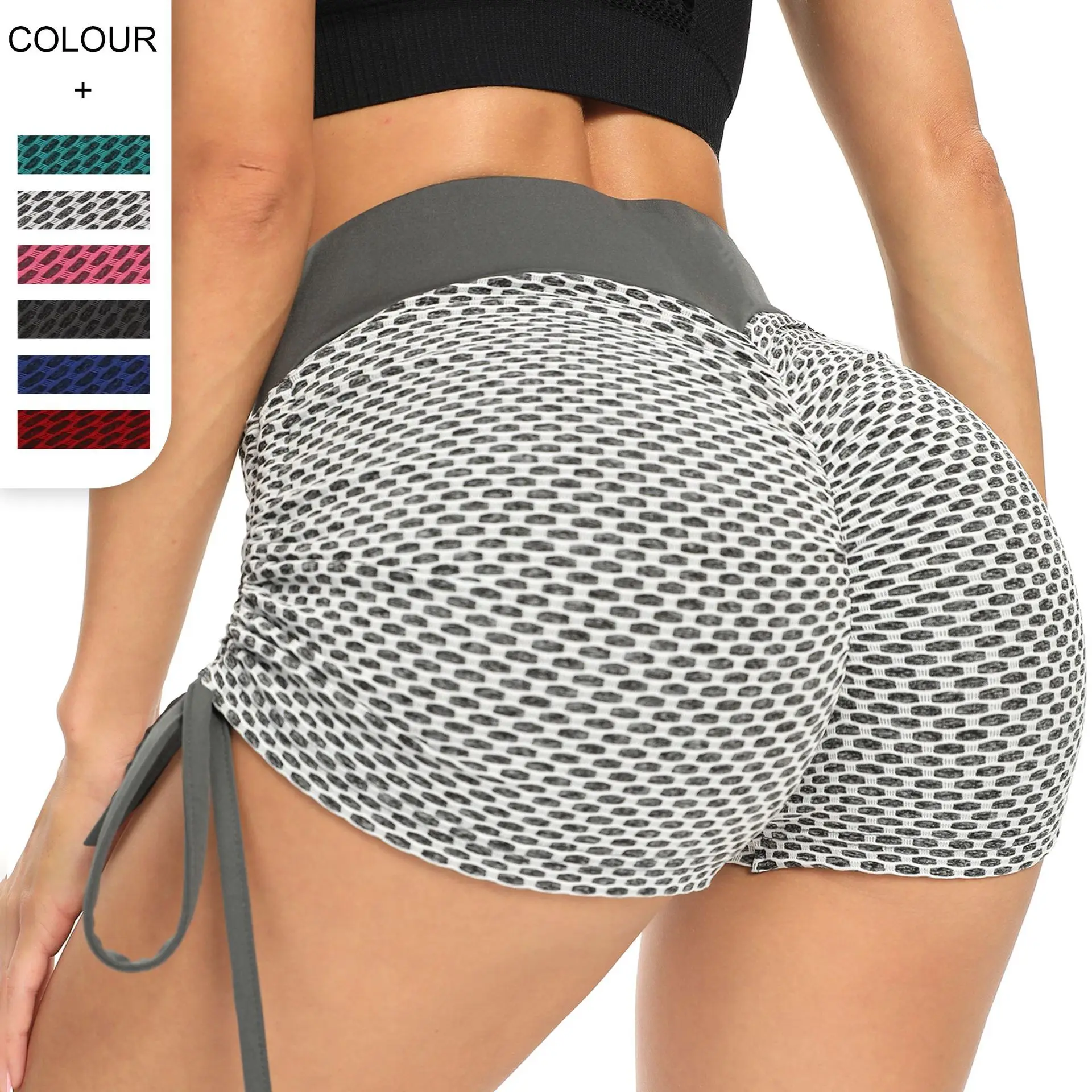 Women's Fitness Pants Cross Waist Peach Butt Jacquard Drawstring Shorts Yoga Pants Sexy Outdoor Sweatpants
Women's Fitness Pants Cross Waist Peach Butt Jacquard Drawstring Shorts Yoga Pants Sexy Outdoor Sweatpants