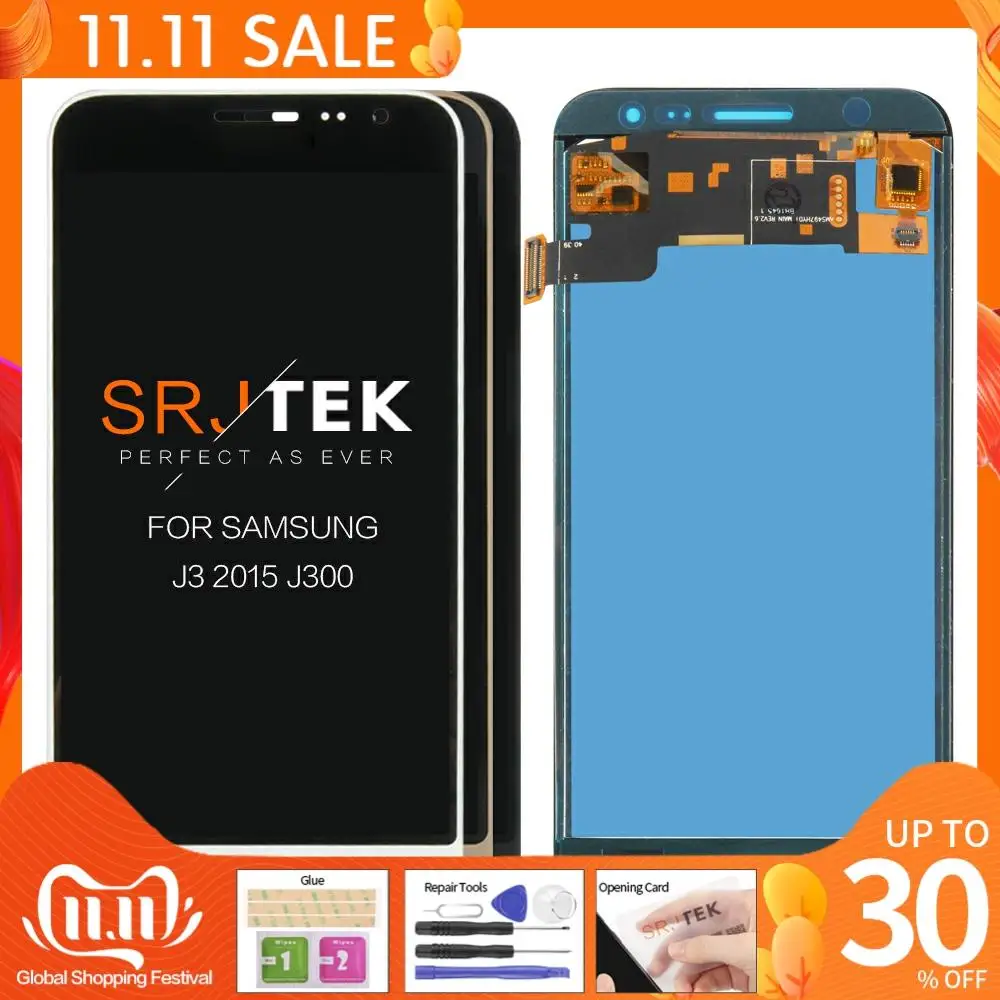 ЖК дисплей 5 0 'x720 TFT для SAMSUNG Galaxy J3 2015 J300 J300F J300H сенсорный экран дигитайзер