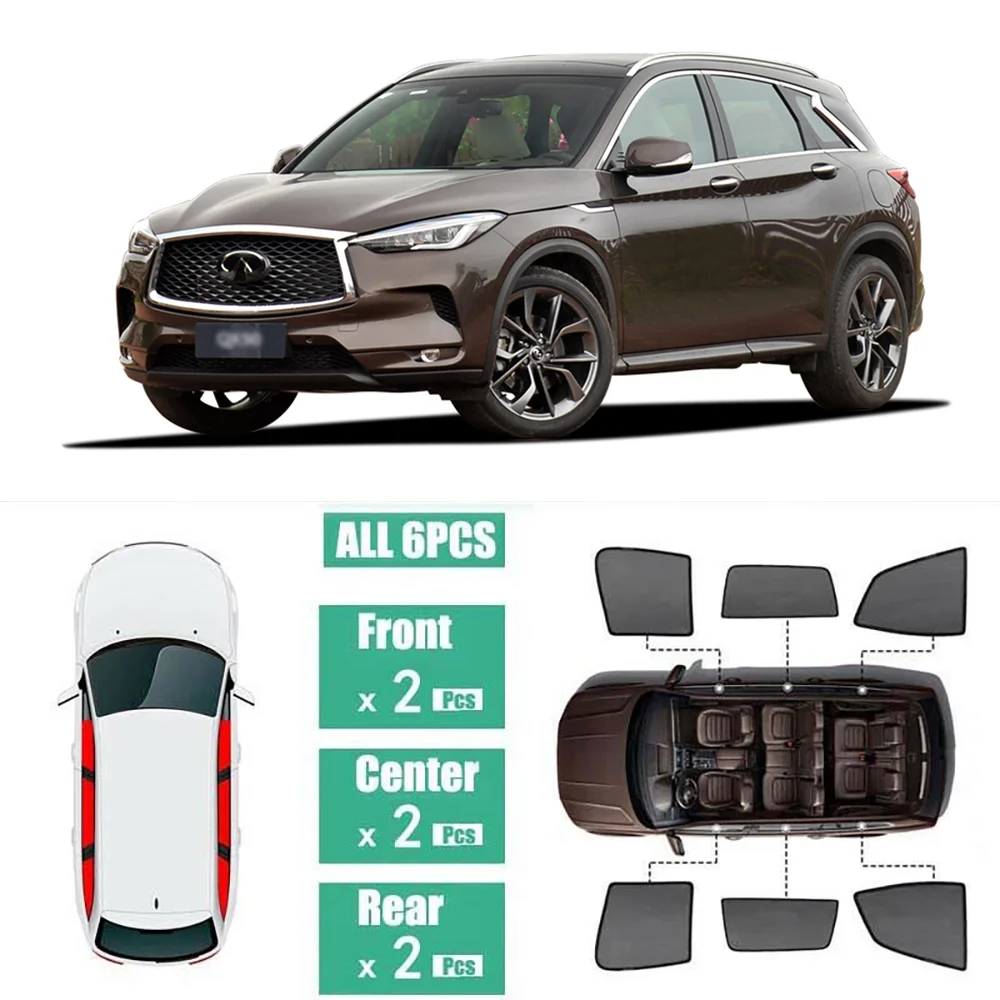 Side Windows Magnetic Sun Shade UV Protection Ray Blocking Mesh Visor Fit For Infiniti QX50 2015-2017 
Side Windows Magnetic Sun Shade UV Protection Ray Blocking Mesh Visor Fit For Infiniti QX50 2015-2017