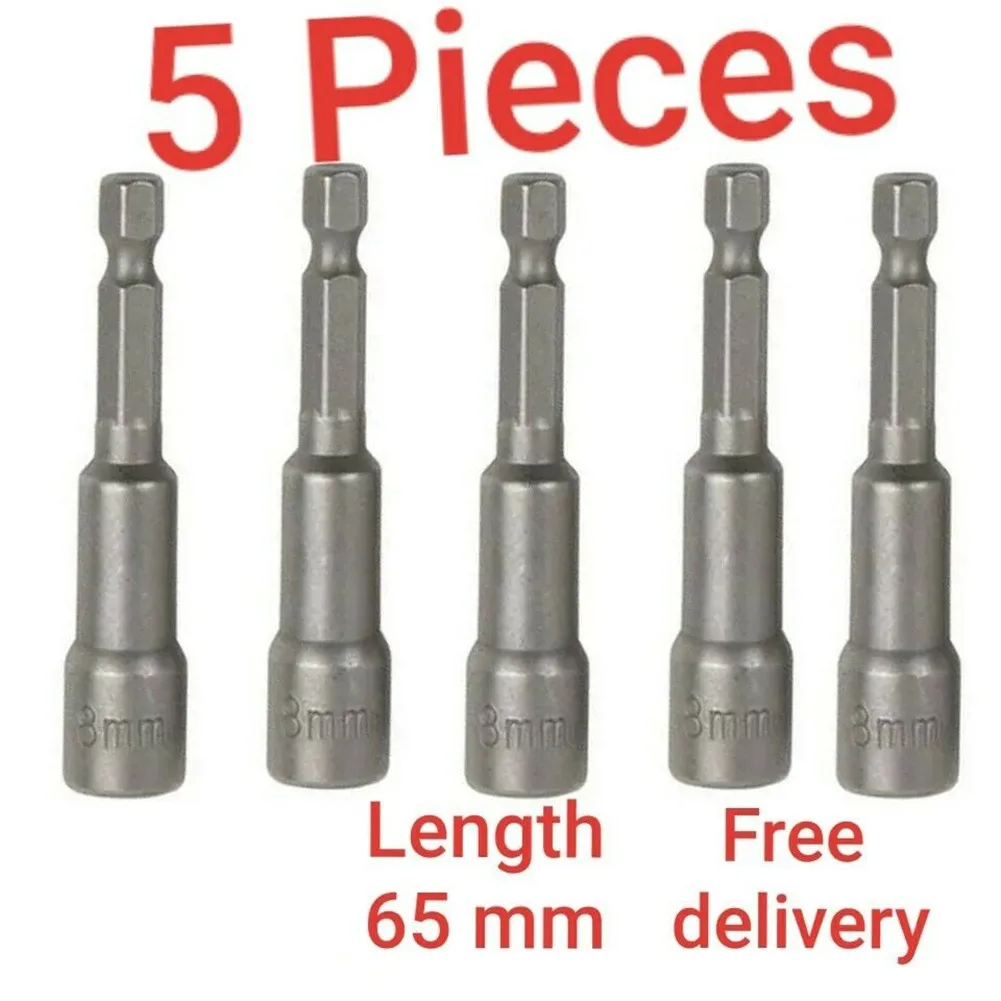 5Pcs Sleeve Electric Nut Driver Set 8mm Drill Bit Adapter Strong Magnetic Hex Socket Sleeve Nozzles
5Pcs Sleeve Electric Nut Driver Set 8mm Drill Bit Adapter Strong Magnetic Hex Socket Sleeve Nozzles