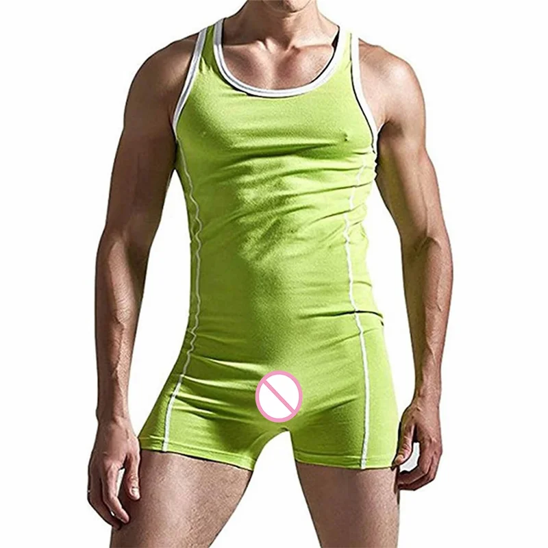 Mens Undershirts One-Piece Leotard Bodysuits Sleeveless T-shirts Fitness Sports Jumpsuits Bodywear Wrestling Singlet Underwear
Mens Undershirts One-Piece Leotard Bodysuits Sleeveless T-shirts Fitness Sports Jumpsuits Bodywear Wrestling Singlet Underwear