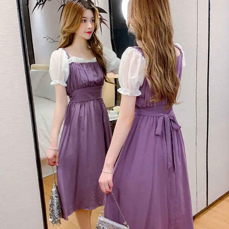 Women's French Lace Chiffon sweet dress casual fluffy sleeve elegant dress 2021 new bubble sleeve waist slim dress
Women's French Lace Chiffon sweet dress casual fluffy sleeve elegant dress 2021 new bubble sleeve waist slim dress