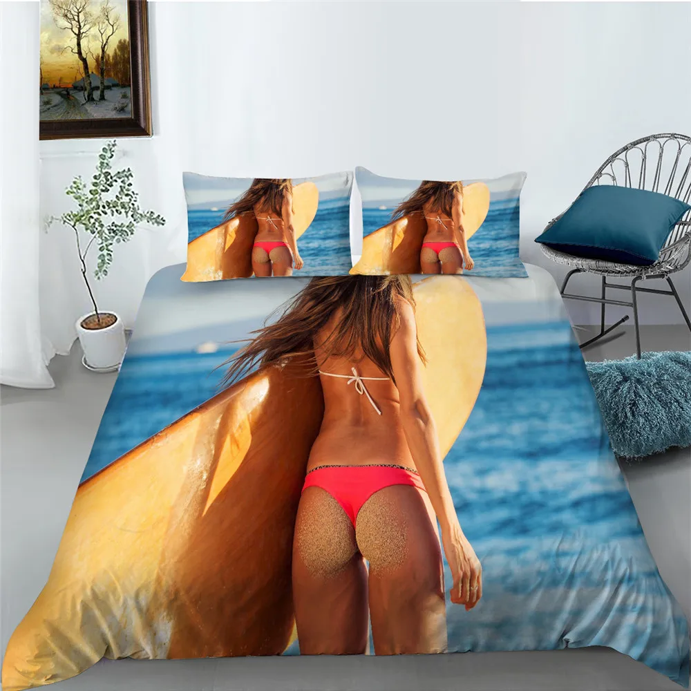 Комплект постельного белья для мальчиков и мужчин, роскошное бикини, с принтом, размеры Queen/King 
Комплект постельного белья для мальчиков и мужчин, роскошное бикини, с принтом, размеры Queen/King
