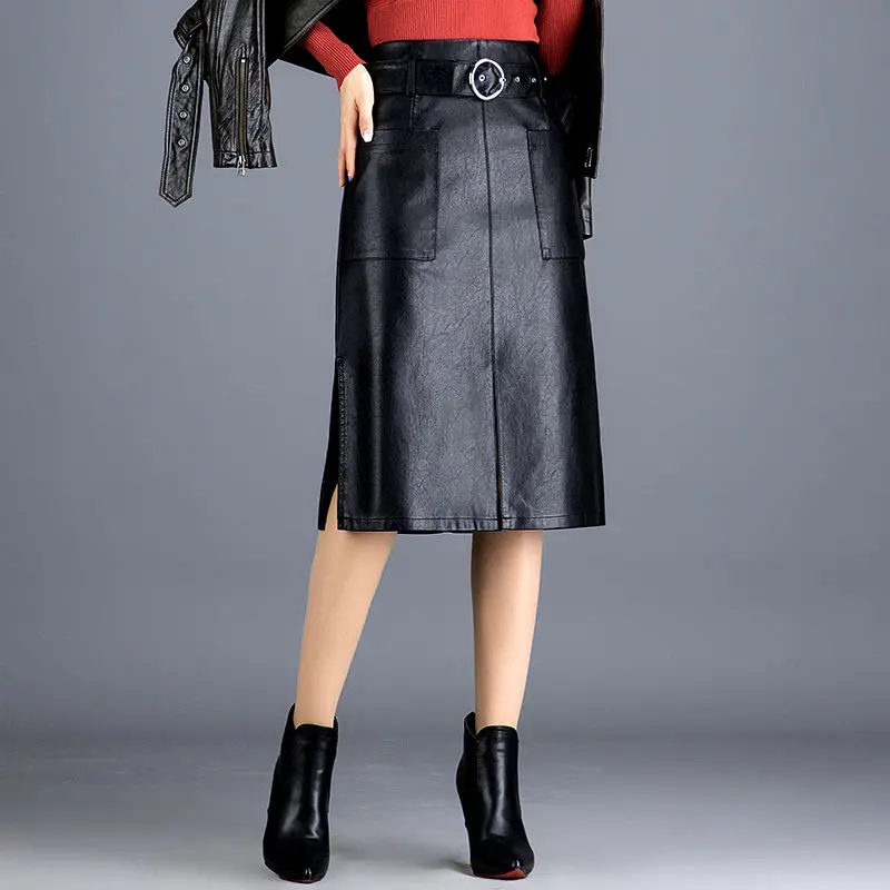 2020 Spring and Summer Faux Leather Women Midi PU A-Line Skirts with High Waist Office Solid Female Casual Mid-Calf Skirts L53
2020 Spring and Summer Faux Leather Women Midi PU A-Line Skirts with High Waist Office Solid Female Casual Mid-Calf Skirts L53