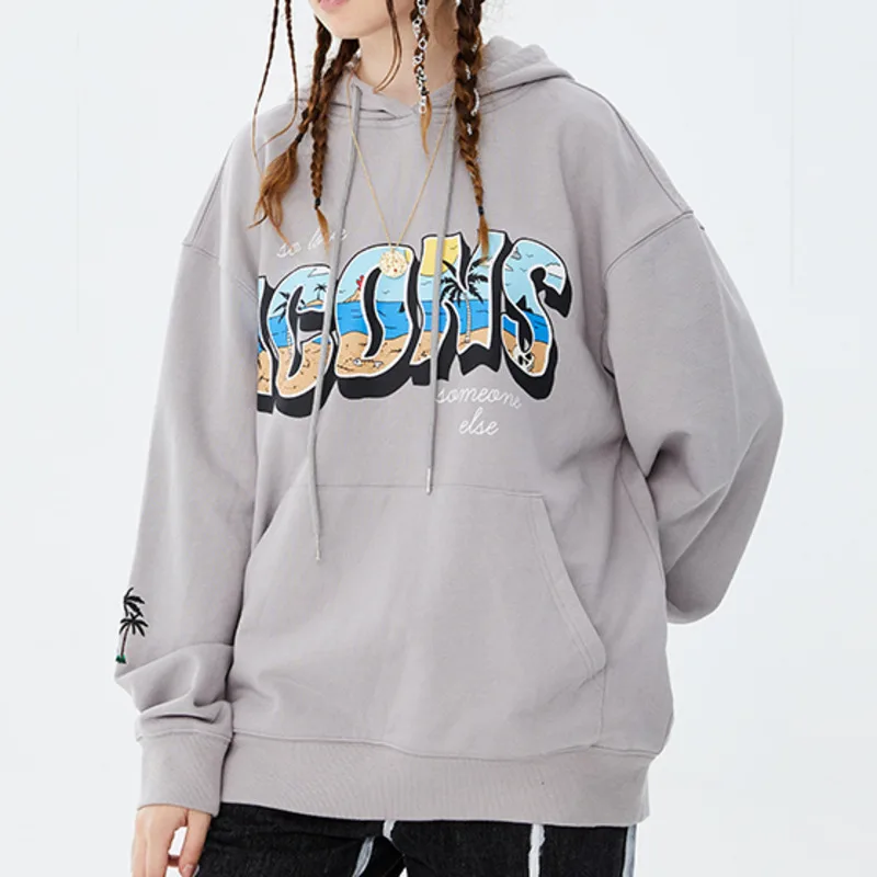 XUXI Letter Printing Hoodie Women Streetwear Long Sleeve Loose Hooded Pullovers Coat Spring Autumn 2021 E3141
XUXI Letter Printing Hoodie Women Streetwear Long Sleeve Loose Hooded Pullovers Coat Spring Autumn 2021 E3141