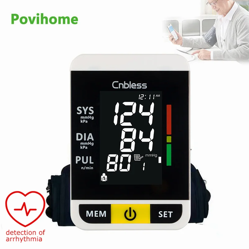 Povihome Portable Blood Pressure Monitor Household Arm Sphygmomanometer Digital Electronic Mini Blood Pressure Meter Tonometer
Povihome Portable Blood Pressure Monitor Household Arm Sphygmomanometer Digital Electronic Mini Blood Pressure Meter Tonometer