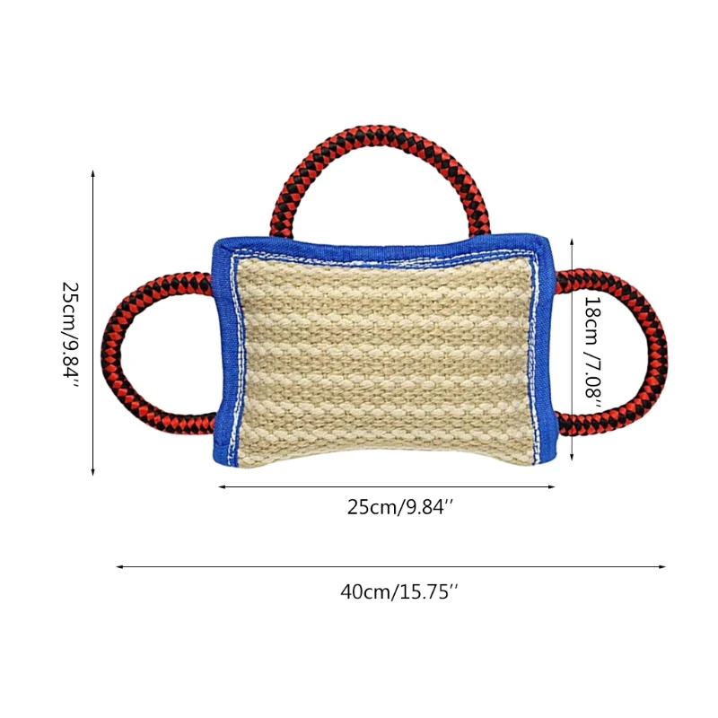 3 Handles Tough Jute Bite Pillow Linen Dog Tug Toy Aggressive Chewers Biting Pad
3 Handles Tough Jute Bite Pillow Linen Dog Tug Toy Aggressive Chewers Biting Pad