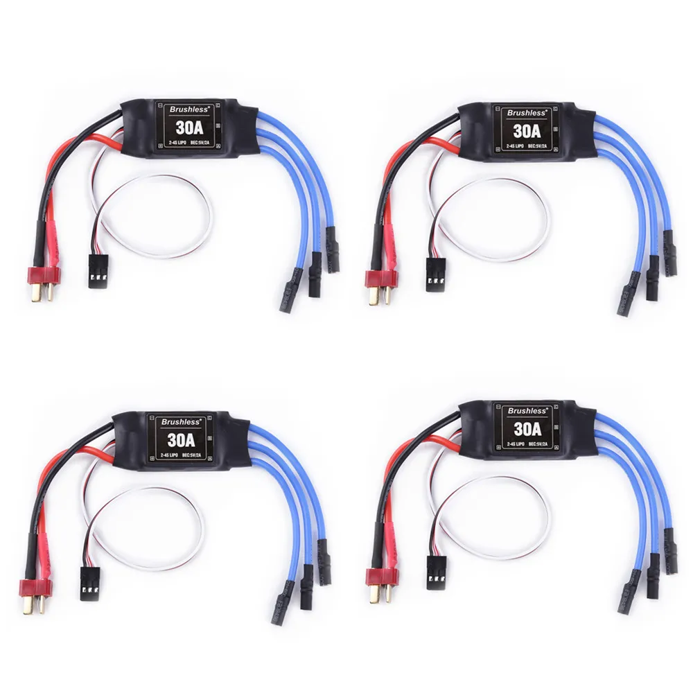 4 шт./лот XXD 30A 2-4S ESC Бесщеточный Регулятор скорости двигателя RC BEC T-rex 450 V2 Вертолет