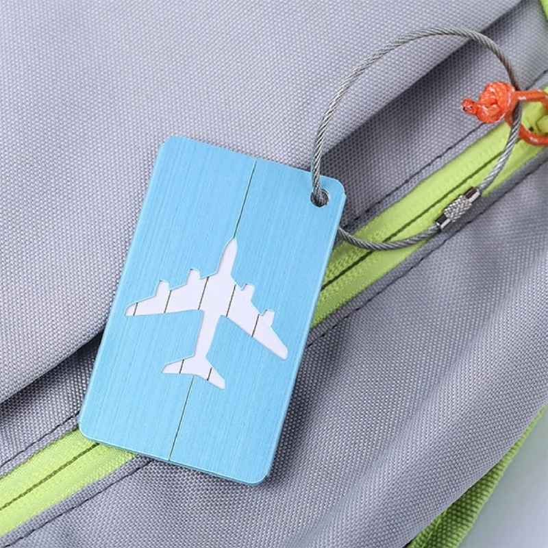 5Pcs Aluminum Alloy Luggage Tag Brushed Hollow Airplane Design Multicolor Travel Suitcase Name ID Card Label Holder 
5Pcs Aluminum Alloy Luggage Tag Brushed Hollow Airplane Design Multicolor Travel Suitcase Name ID Card Label Holder