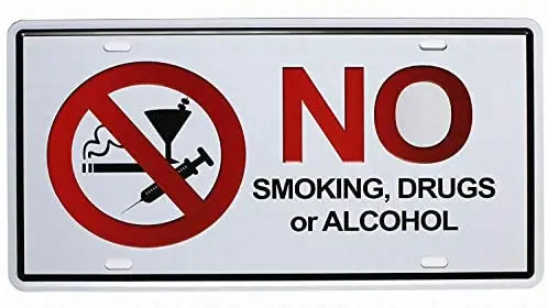 Metal Sign Outdoor No Smoking Drug Tavern Indoor Warning Slogan Art Wall Decoration Retro Square Metal Sign 8X12 Inches
Metal Sign Outdoor No Smoking Drug Tavern Indoor Warning Slogan Art Wall Decoration Retro Square Metal Sign 8X12 Inches
