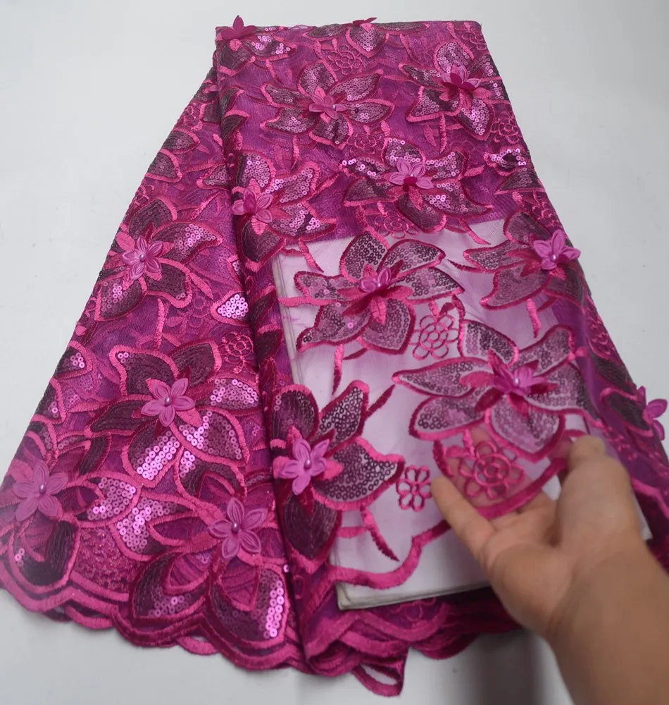 Latest African Lace Fabrics High Quality Nigerian Mesh Lace embroidered sequins Tulle Lace Fabric for Wedding Dress
Latest African Lace Fabrics High Quality Nigerian Mesh Lace embroidered sequins Tulle Lace Fabric for Wedding Dress