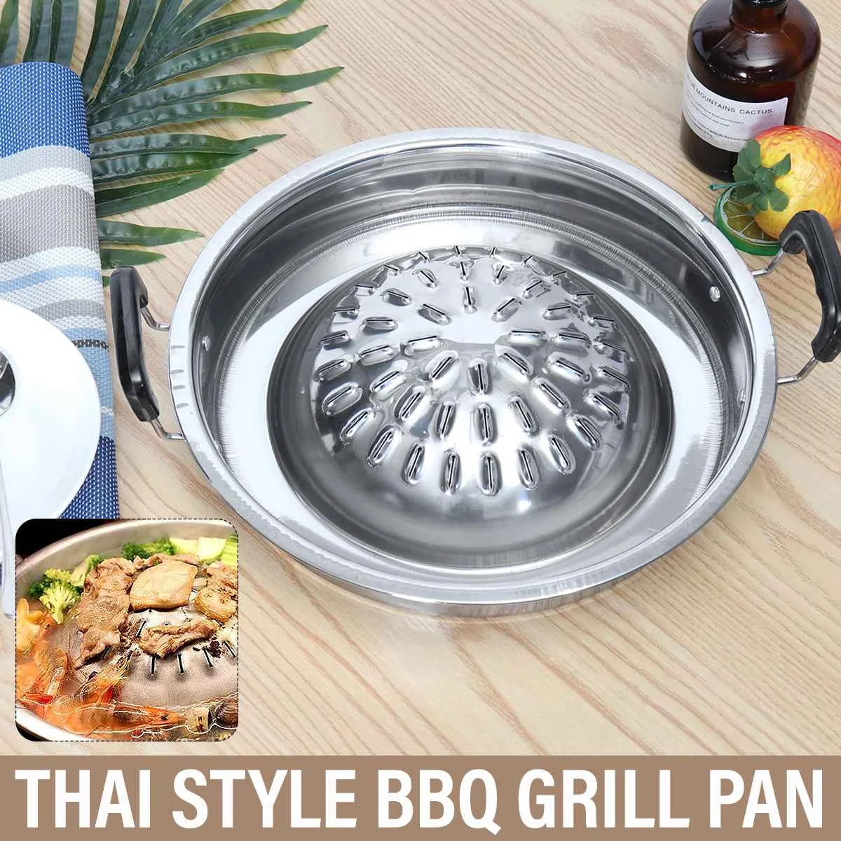 14 Inch Thai Style BBQ Grill Pan Aluminum Barbecue Stovetop Plate Barbecue Pan Basket Steamer Cookware Kitchen Cooking Tools
14 Inch Thai Style BBQ Grill Pan Aluminum Barbecue Stovetop Plate Barbecue Pan Basket Steamer Cookware Kitchen Cooking Tools