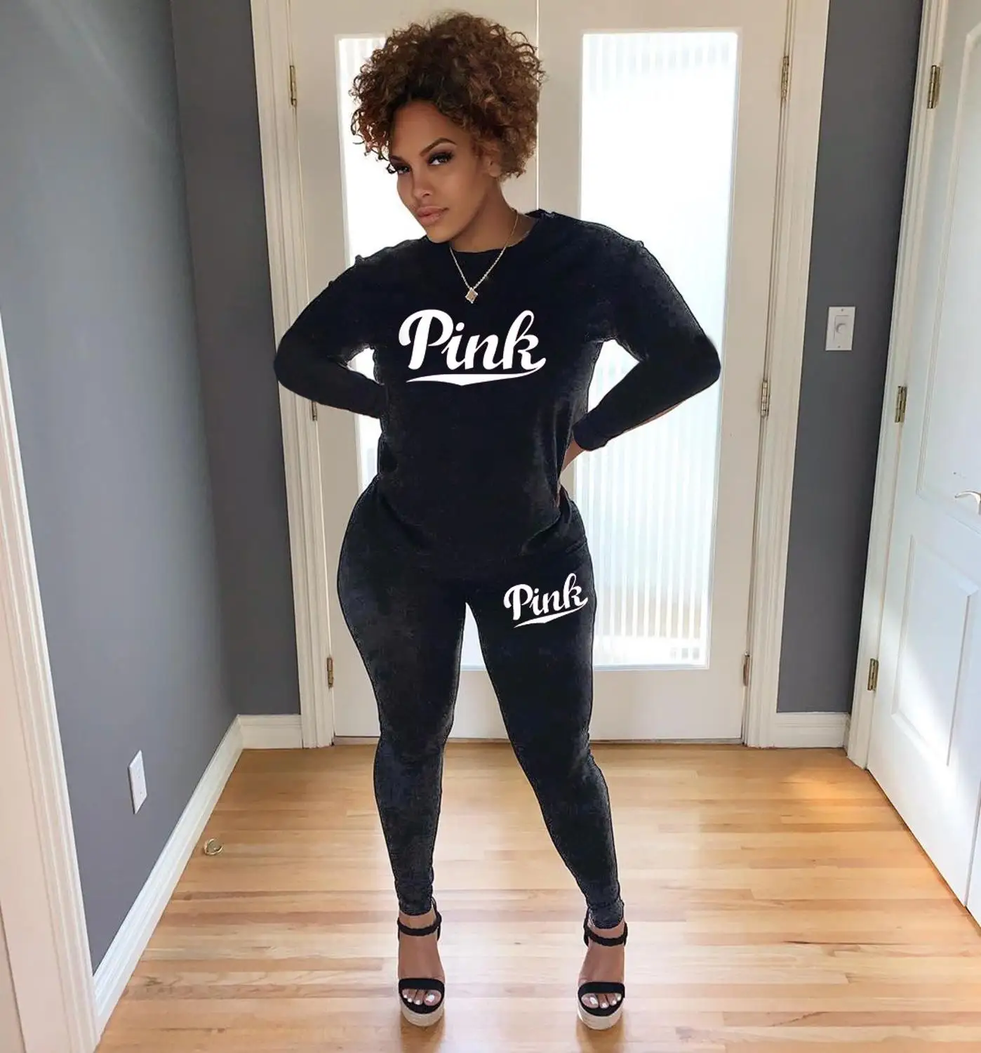 2020 Spring Autumn Newest Casual 2 Piece Set Women Pink Clothing Pullover Sweatshirt Jogger Legging Home Lounge Wear
2020 Spring Autumn Newest Casual 2 Piece Set Women Pink Clothing Pullover Sweatshirt Jogger Legging Home Lounge Wear