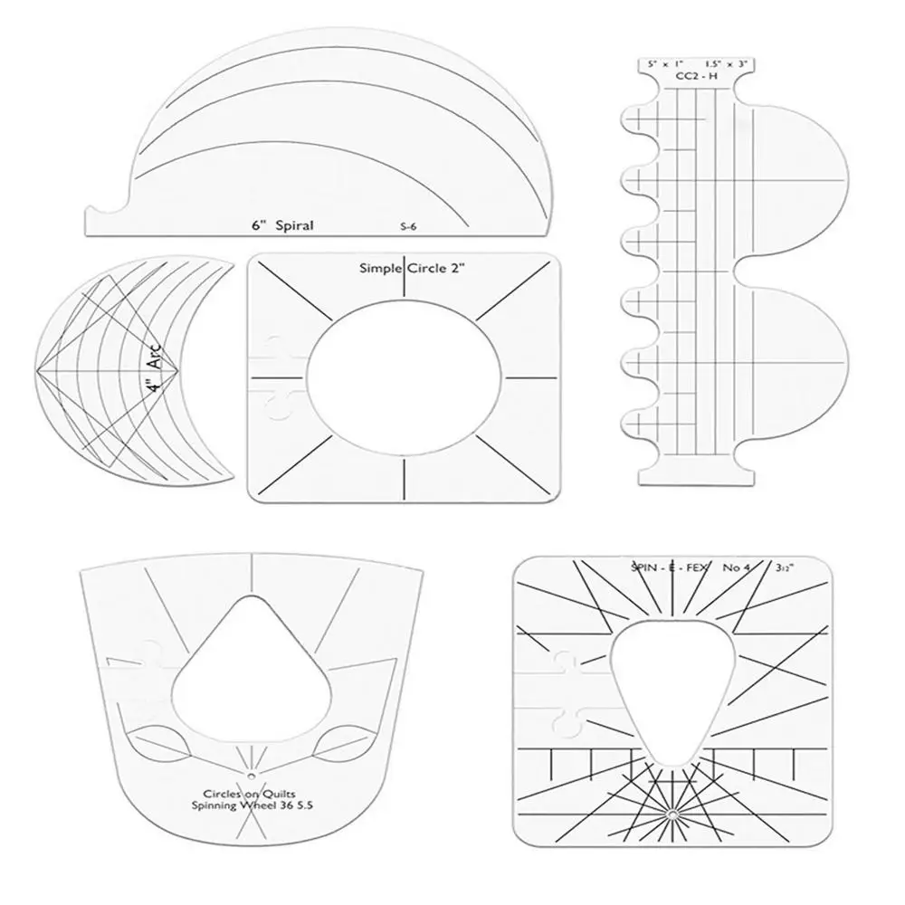 6pcs/Set Tailor Clothes Proto Ruler Diy Drawing Free Movement Template Tailor Needlework Craft Tool Sewing Material Accessories
6pcs/Set Tailor Clothes Proto Ruler Diy Drawing Free Movement Template Tailor Needlework Craft Tool Sewing Material Accessories