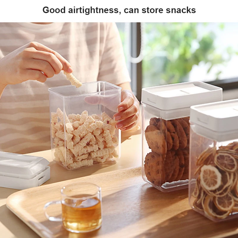 Kitchen Food Sealed Cans Plastic Large-capacity Moisture-proof Storage Grain Storage Tank Dry Cargo Box Refrigerator Organizer
Kitchen Food Sealed Cans Plastic Large-capacity Moisture-proof Storage Grain Storage Tank Dry Cargo Box Refrigerator Organizer