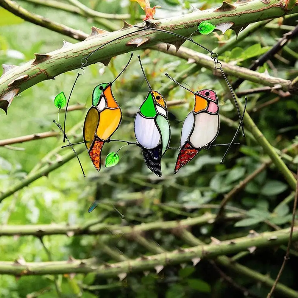Cute Colorful Bird Stained Glass Multicolor Parrot Hanging Pendant Home Pane Decoration Family Wall Window Pattern Ornament P6D2
Cute Colorful Bird Stained Glass Multicolor Parrot Hanging Pendant Home Pane Decoration Family Wall Window Pattern Ornament P6D2