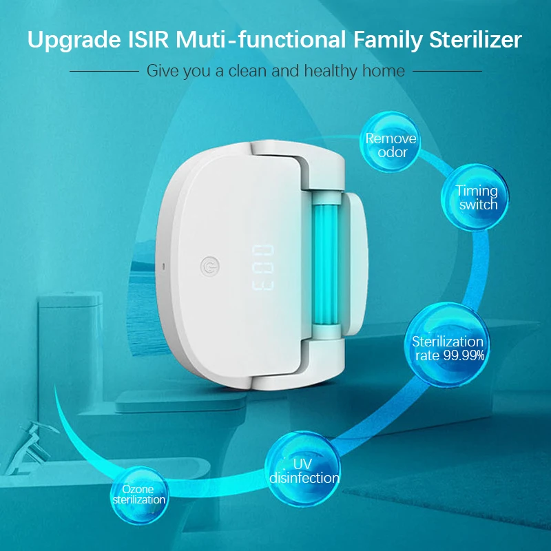 Professinal Ozone Disinfection UV Sterilization Lamp 2200mAH Timing Switch Sterilize Toilet Hygiene Kill Bacterial Family Use
Professinal Ozone Disinfection UV Sterilization Lamp 2200mAH Timing Switch Sterilize Toilet Hygiene Kill Bacterial Family Use